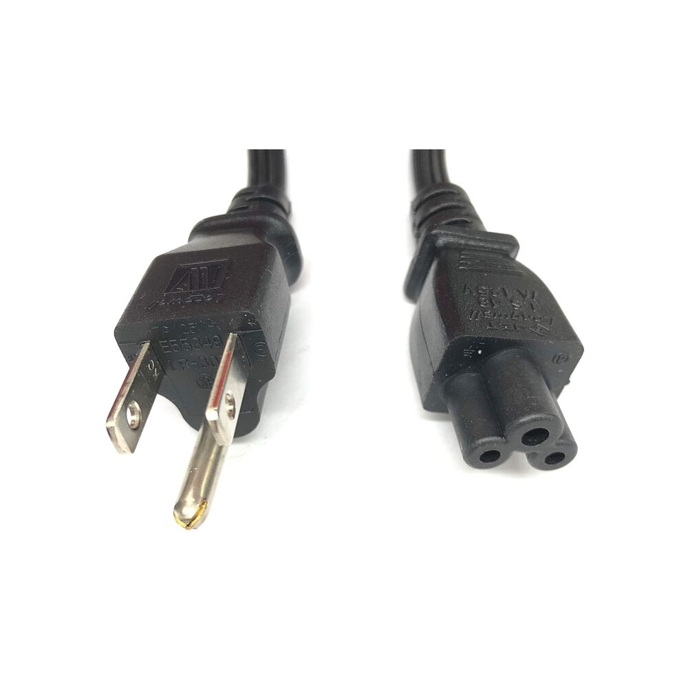 3.3 Ft AC Power cord LS-18 LP-30B E55349, 3-Slot Mickey Mouse type plug